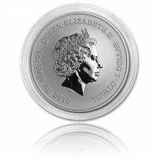 1 oz Silbermünze Tuvalu Piratenschiff 1.Ausgabe Queen Annes Revenge 2019