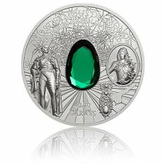 2 oz Silbermünze Famous Diamonds - Green Diamond Dresden PP 2017