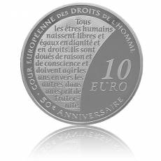 10 Euro Silber Frankreich Säerin - 50. Geburtstag vom Europäischen Gerichtshof der Menschenrechte Polierte Platte in F12 Kapsel (2009)