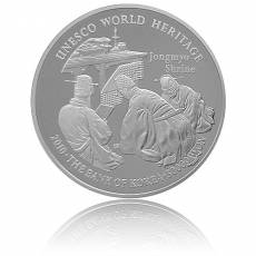 Silbermünze Korea Unesco World Heritage Polierte Platte 2010 in F15 Kapsel