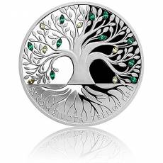 Silbermünze 1 oz Tree of Life Crystal Polierte Platte 2020