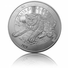1 kg Silbermünze Giganten der Eiszeit - Säbelzahntiger (2020)
