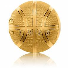 Silbermünze 1 oz rund Basketball Spherical 3 D Coin vergoldet PP 2020