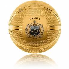 Silbermünze 1 oz rund Basketball Spherical 3 D Coin vergoldet PP 2020