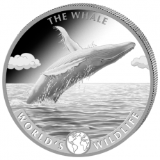 1 Unze Silbermünze World´s Wildlife Wal 2020