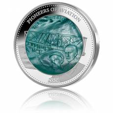 Silbermünze 5 oz Pioniere der Luftfahrt - Wright Brothers - Mother of Pearl PP 2021