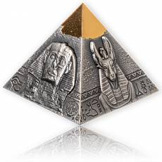5 oz Silber-vergoldet Pyramide of Khafre 3D-Antik Finish 2021