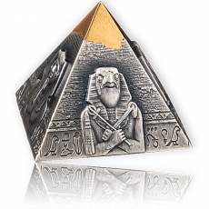 5 oz Silber-vergoldet Pyramide of Khafre 3D-Antik Finish 2021
