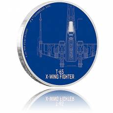 1 Unze Silbermünze Star Wars Ships T-65 X-Wing Fighter 2017 - 3. Motiv