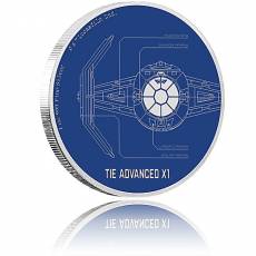 1 Unze Silbermünze Star Wars Ships TIE Advanced X1 2017 - 6. Motiv