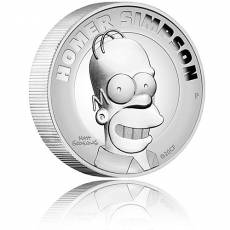 Silbermünze 2 oz The Simpsons Homer High Relief 2021