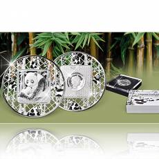 Silbermünze 2 oz Filigree Panda PP 2021