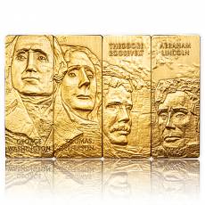 4 x 1 oz Silber Mount Rushmore National Memorial Set vergoldet 2021