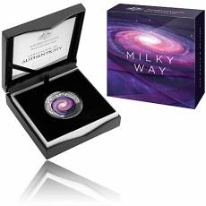 Silbermünze 1 oz Earth & Beyond Die Milchstraße gewölbt 2021