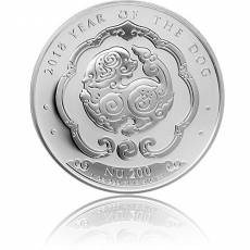 1 oz Silbermünze Kingdom of Bhutan Lunar Hund 2018
