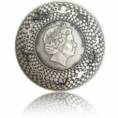 Silbermünze 2 oz Atztec Dragon Antik Finish 2020