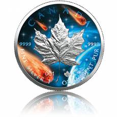 1 oz Silbermünze Maple Leaf Leuchtende Galaxy Glowing Galaxy 2021