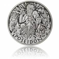 Silbermünze 5 oz Gods of Olympus Poseidon Antik Finish 2021