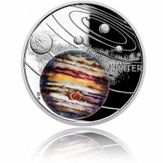 1 oz Silbermünze Solar System  Jupiter Polierte Platte (2020)