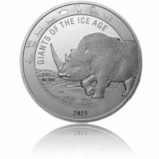 1 Unze Silbermünze Giganten der Eiszeit - Wollnashorn (2021)
