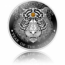 Silbermünze 1/2 oz Year of the Tiger Swarovski 2022