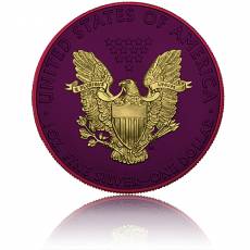 1 oz Silbermünze American Eagle Golden Space Metals Effekt 2021