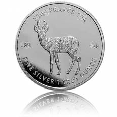 1 oz Silbermünze Afrika Tchad Mandala Antilope 2021 6. Motiv