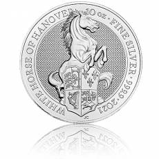 10 Unzen Silbermünze Queens Beasts White Horse of Hanover 2021