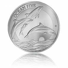 Silbermünze 1 kg Ocean Five Delfin PP 2021