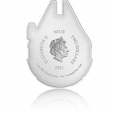 1 oz Silber Millennium Falke Star Wars Shaped 2021
