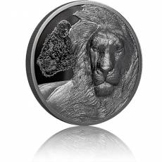 Silbermünze 2 oz Growing Up Lions Black Proof 2021