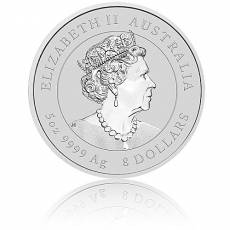5 Unzen Silbermünze Australien Lunar III Tiger 2022