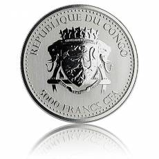 1 oz Silber Silberrückengorilla Kongo 2021