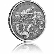 1 Unze Silbermünze Mermaid Rising Antik Finish 2021