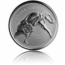 1 oz Silber Afrika Ghana Leopard 5 Cedis 2021