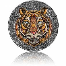 2 oz Silbermünze Tiger Mandala Art 2022
