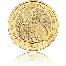 1/4 Unze Goldmünze Tudors Beasts Lion of England 2022