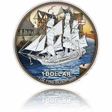 Silbermünze 1 oz Bounty - Abreise Portsmouth 2022