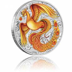 1 oz Silber Australien Perth Mint Chinese Myths and Legends - Phönix Red and Gold Color 2022