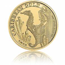 1 oz Goldmünze Caribbean Barbados Seahorse - Seepferdchen 2022