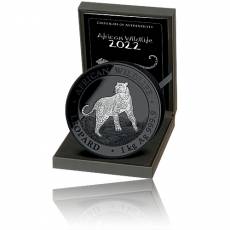 Silbermünze 1 kg Somalia Leopard Black Proof 2022