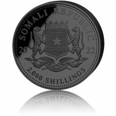 Silbermünze 1 kg Somalia Leopard Black Proof 2022