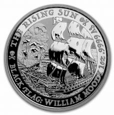 1 oz Silbermünze Tuvalu Black Flag Piratenschiff The Rising Sun 2022