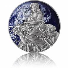 Silbermünze 50 gramm Planeten und Götter Earth 2022