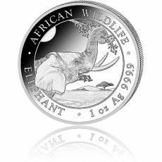 Somalia Elefant 1 Unze Silber (2023)