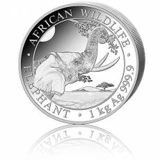 Silbermünze 1 kg Somalia Elefant 2023