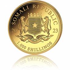 Somalia Elefant 1 Unze Gold (2023)