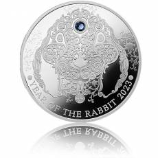 Silbermünze 1/2 oz Year of the Rabbit Swarovski 2023