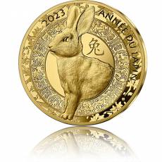 Goldmünze 1/4 oz Lunar Jahr des Hasen Frankreich PP 2023