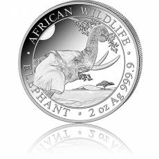 2 Unzen Silbermünze Somalia Elefant  2023